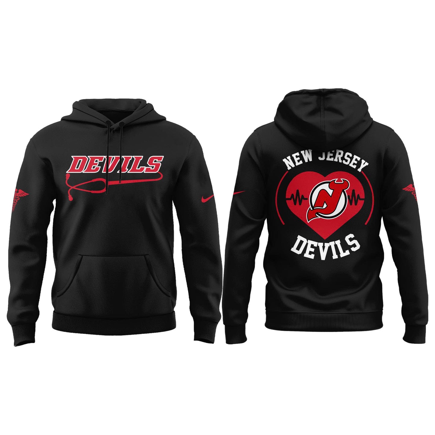 2026 New Jersey Devils Healthcare Appreciation Night Limited Edition Hoodie, Jogger and Cap Outfit Black