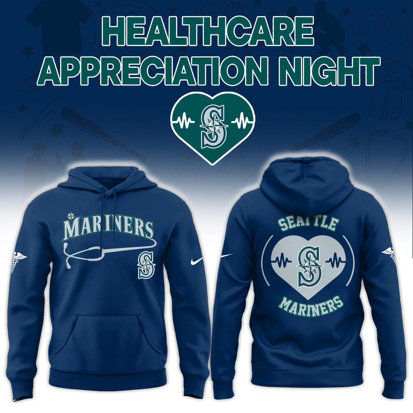 2026 Seattle Mariners Healthcare Appreciation Night Limited Edition Hoodie Jogger And Cap Outfit