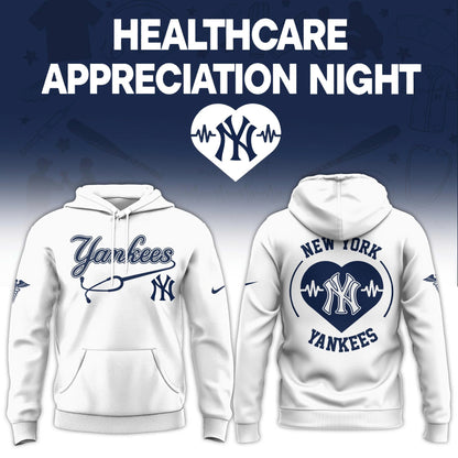 2026 New York Yankees Healthcare Appreciation Night Limited Edition Hoodie, Jogger And Cap Outfit White