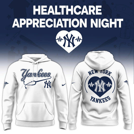 2026 New York Yankees Healthcare Appreciation Night Limited Edition Hoodie, Jogger And Cap Outfit White