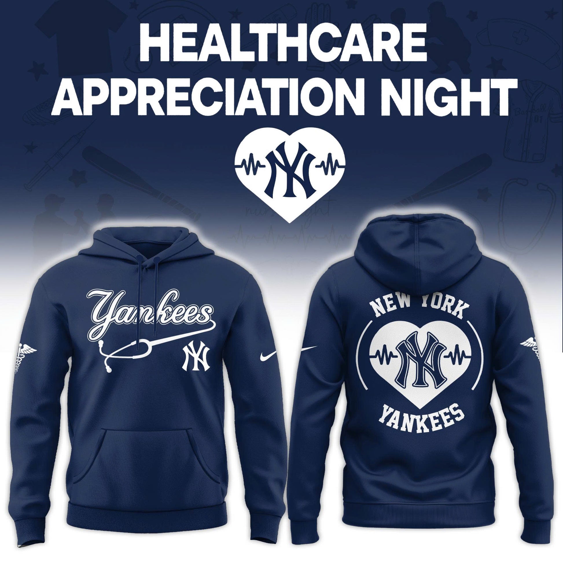 2026 New York Yankees Healthcare Appreciation Night Limited Edition Hoodie, Jogger And Cap Outfit