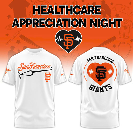 2026 San Francisco Giants Healthcare Appreciation Night Limited Edition T-Shirt Jogger And Cap Outfit White