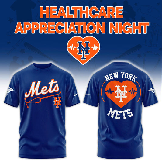 2026 New York Mets Healthcare Appreciation Night Limited Edition T-Shirt Jogger And Cap Royal Blue Outfit
