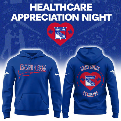 2026 New York Rangers Healthcare Appreciation Night Limited Edition Hoodie, Jogger And Cap Outfit