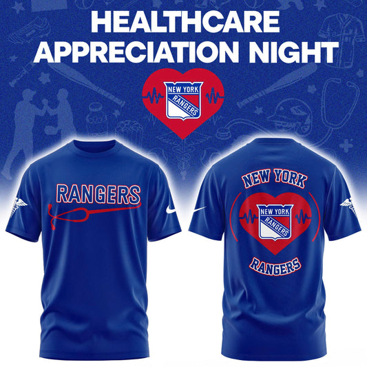 2026 New York Rangers Healthcare Appreciation Night Limited Edition T-Shirt, Jogger And Cap Outfit