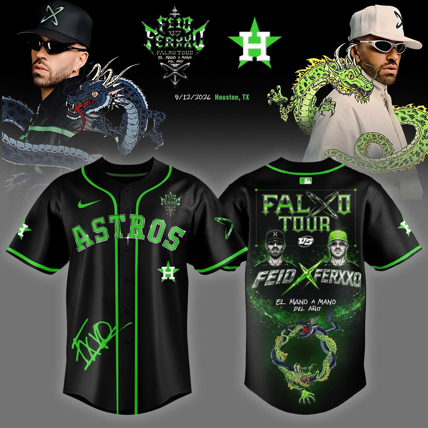 Houston Astros x FEID “Falxo Tour 2026” Limited Edition Jersey