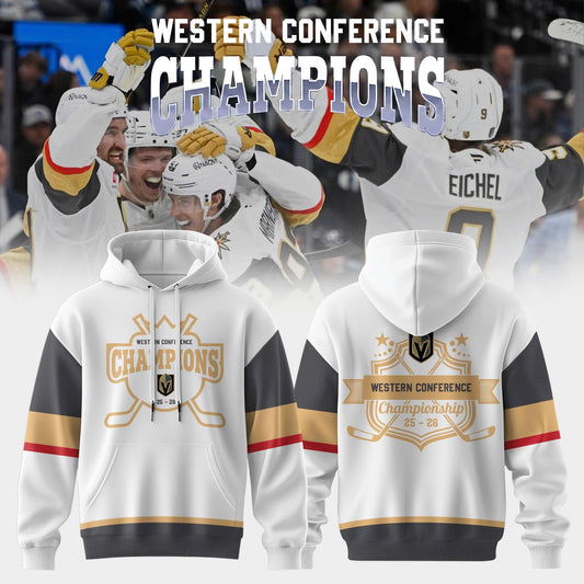 Vegas Golden Knights - Western Conference Champions 25–26 Hoodie | ED77