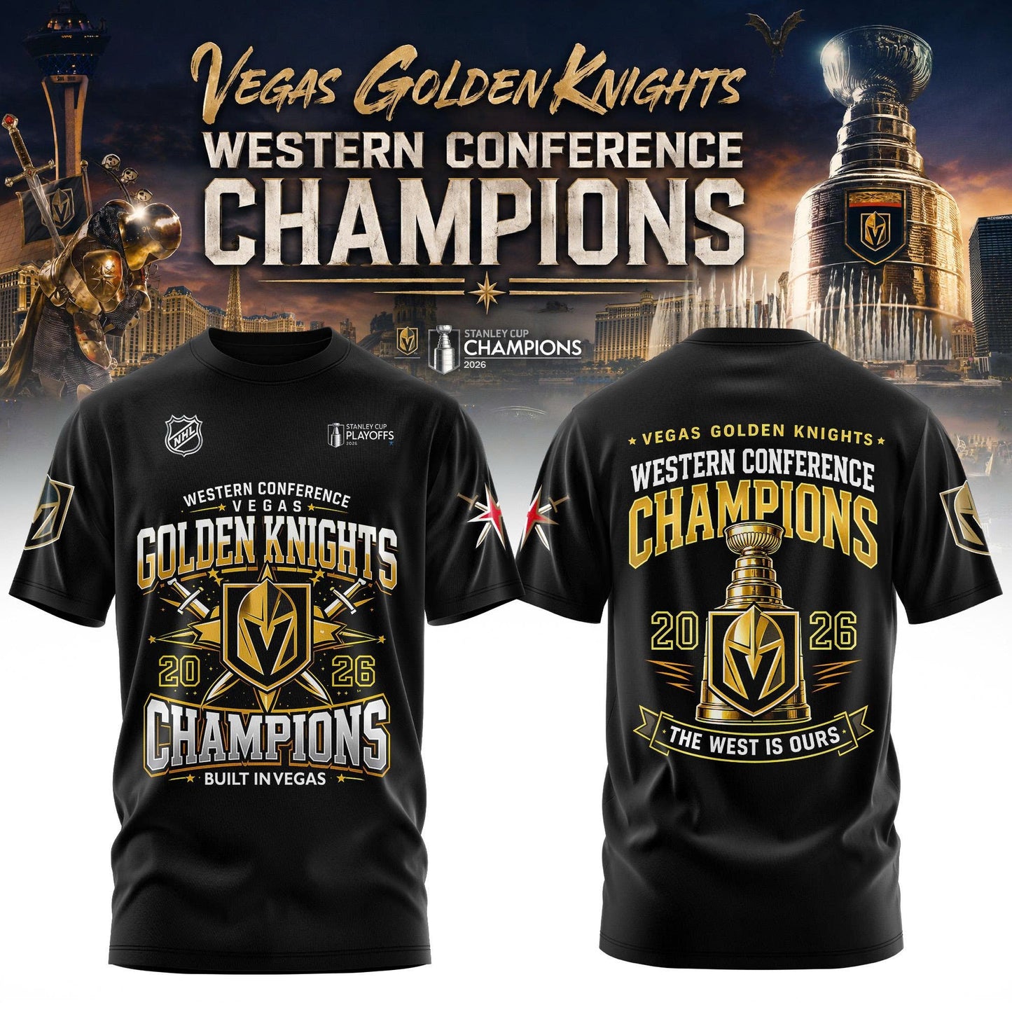 Vegas Golden Knights - Western Conference Champions 2026 Edition Tee | RJ38