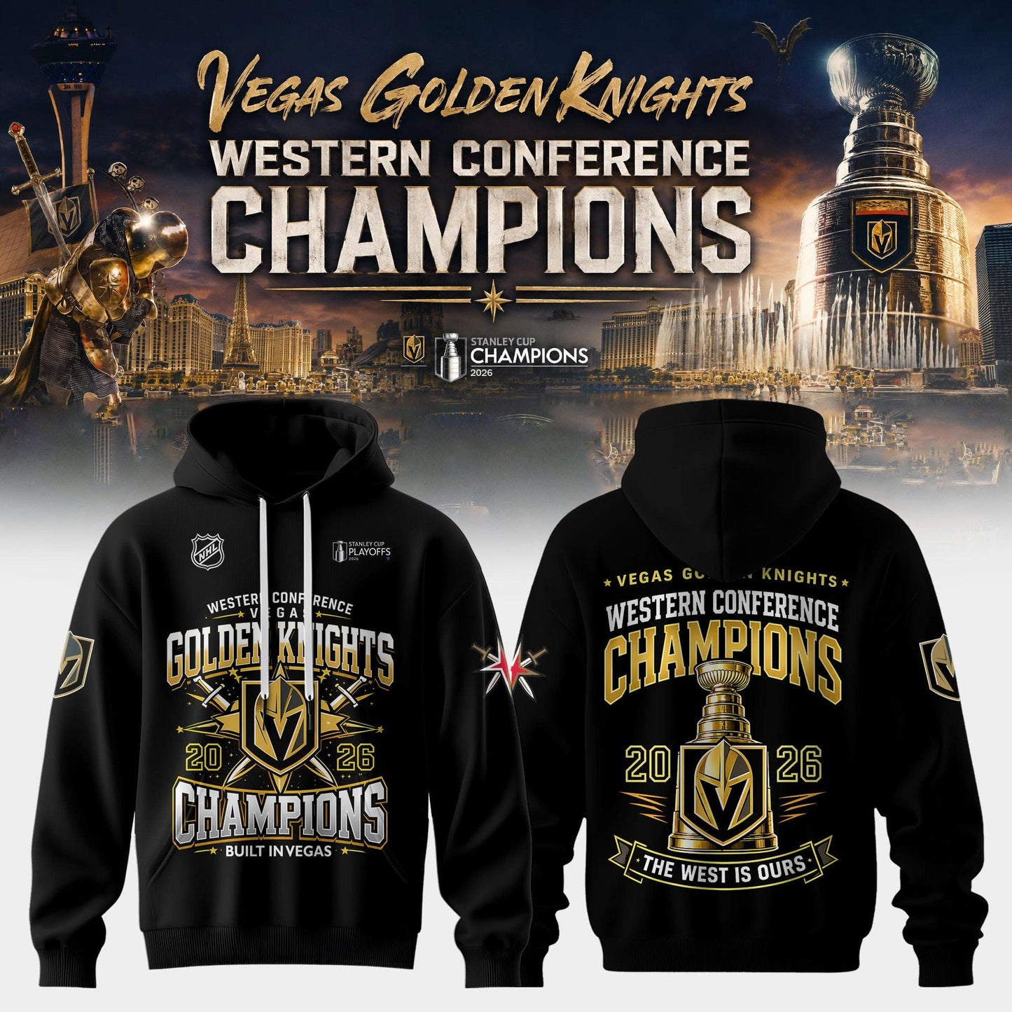 Vegas Golden Knights - Western Conference Champions 2026 Edition Hoodie | SP64