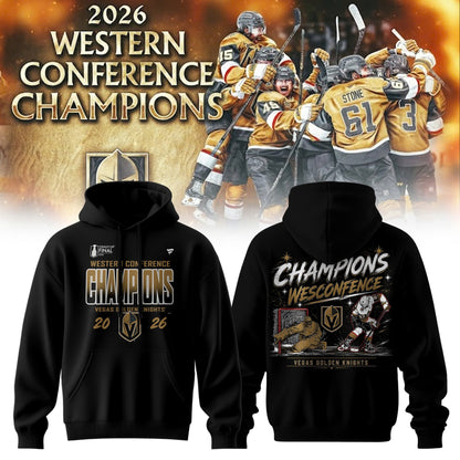 Vegas Golden Knights - Western Conference Champions 25–26 Hoodie | VT21