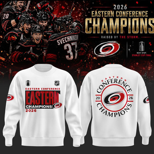 2026 Eastern Conference Champions Celebration Sweater - Carolina Hurricanes Limited Edition