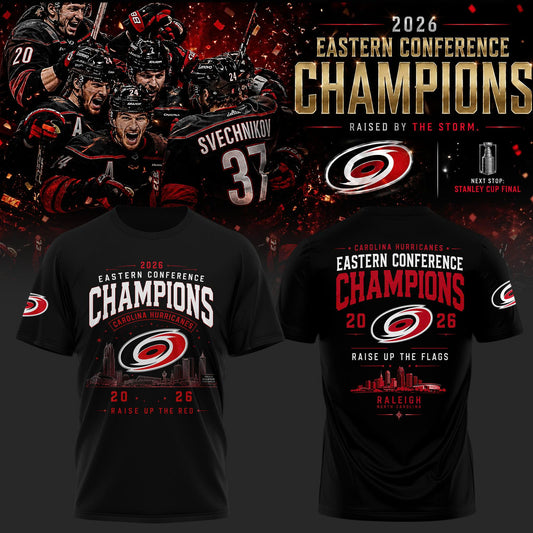 2026 Eastern Conference Champions Victory T-Shirt - Carolina Hurricanes Championship Celebration
