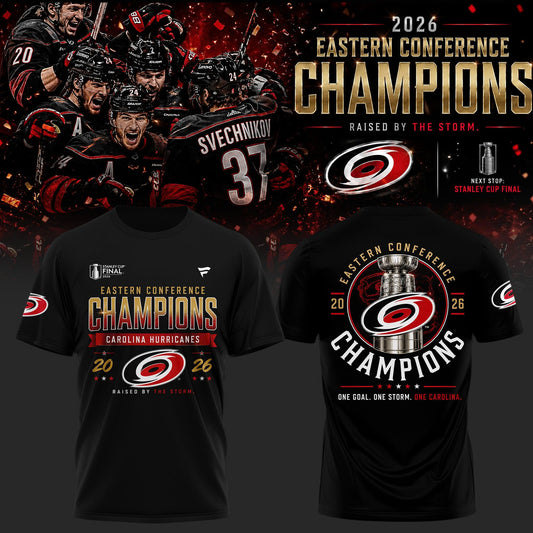 2026 Eastern Conference Champions Celebration T-Shirt - Carolina Hurricanes Fan Collection