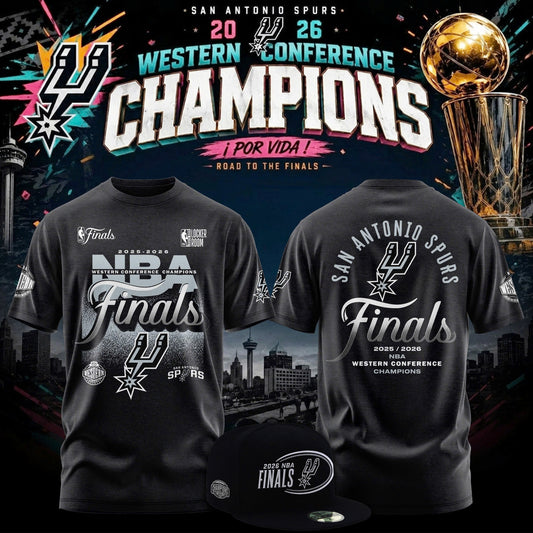 San Antonio Spurs - 2026 Western Conference Champions Tshirt | HC85