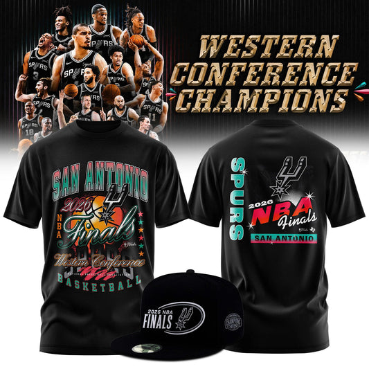 San Antonio Spurs - 2026 Western Conference Champions Tshirt | EA26
