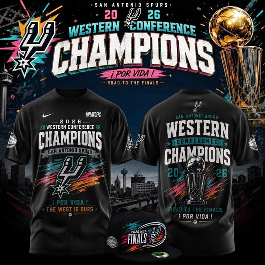 San Antonio Spurs - 2026 Western Conference Champions Tshirt | YL62