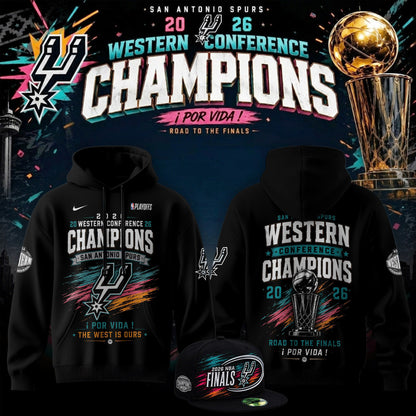 San Antonio Spurs - 2026 Western Conference Champions Hoodie | CL66