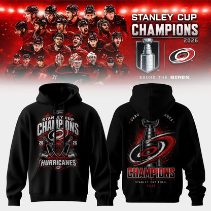 Carolina Hurricanes 2026 Stanley Cup Champions Hoodie | HK92