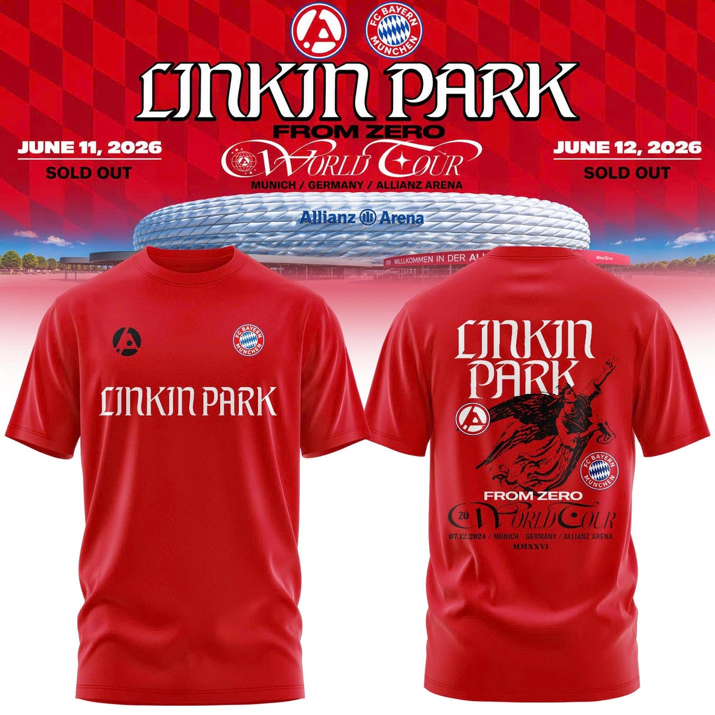 From Zero World Tour x FC Bayern Munich Shirt – Music & Football United | HE13